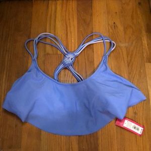Blue bikini top